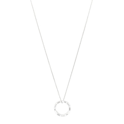 Tiffany Sterling Silver 1837 Circle Pendant Necklace 1 of 6