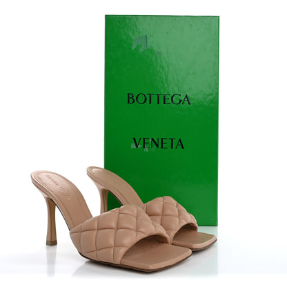 Bottega Veneta Nappa Matelasse Padded Mule Sandals 37.5 Cipria 10 of 10