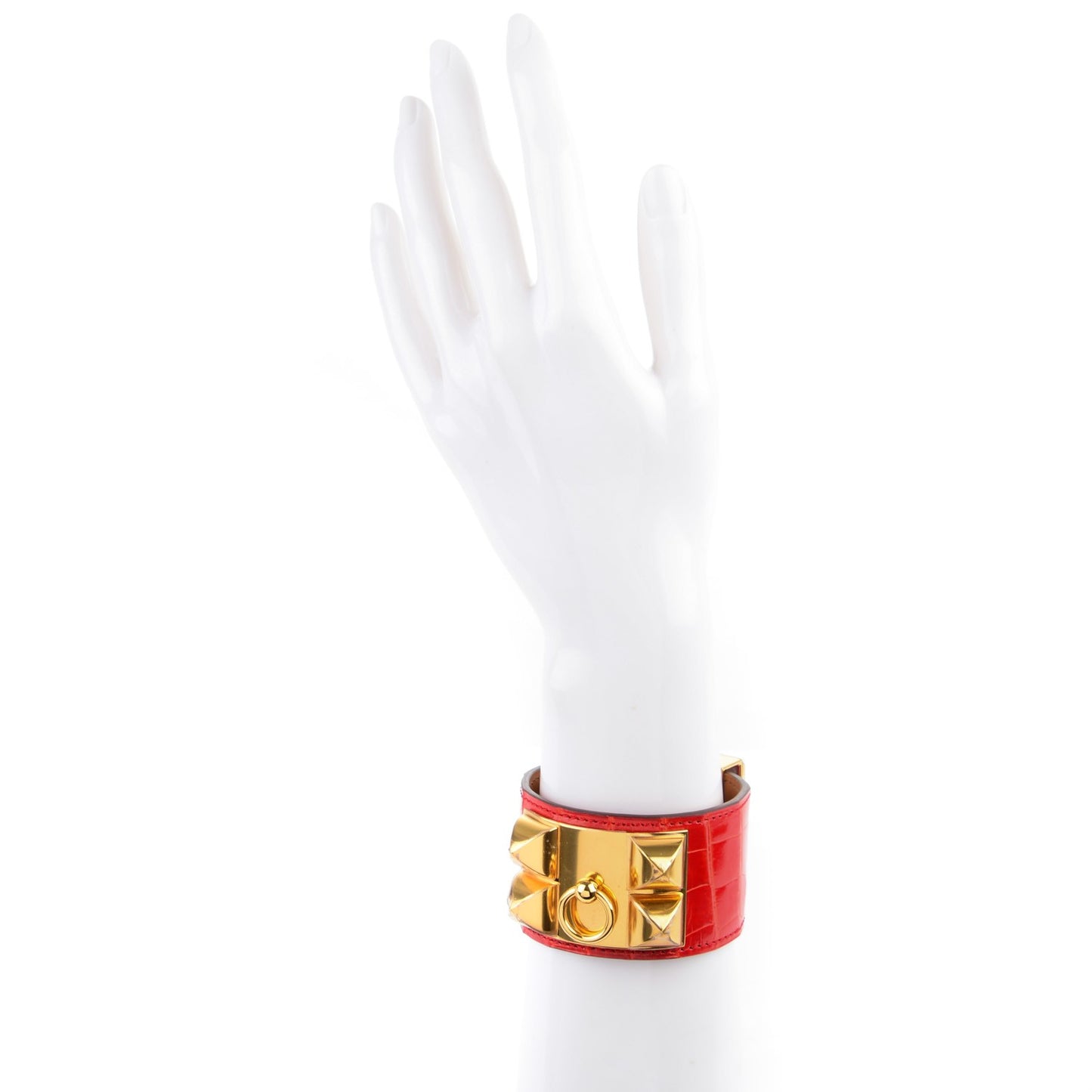 Shiny Alligator Collier De Chien CDC Bracelet S Geranium