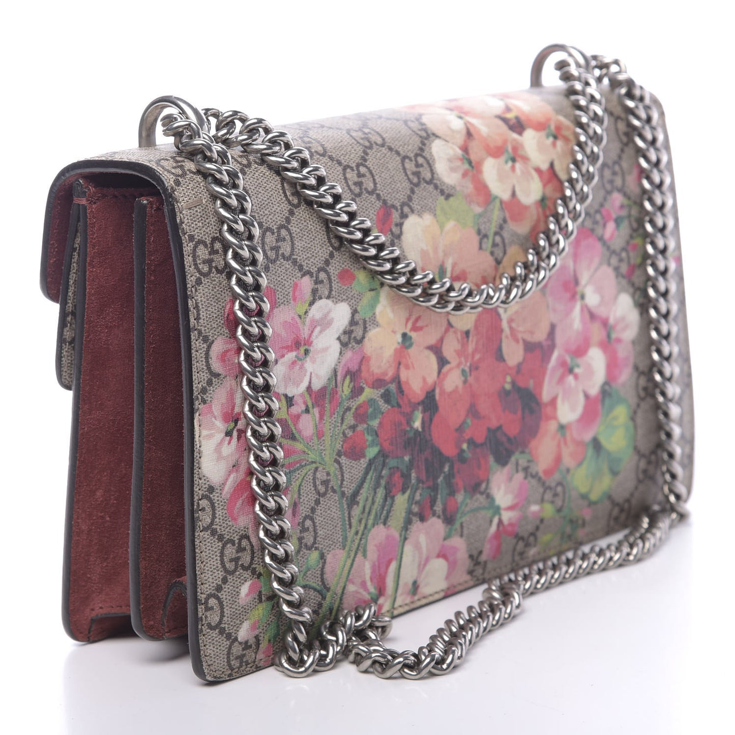 GG Supreme Monogram Blooms Small Dionysus Shoulder Bag Beige Multicolor Dry Rose