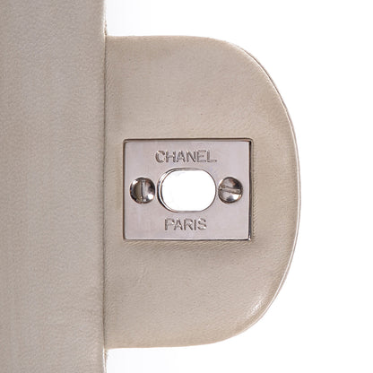 Chanel Lambskin Quilted Medium Double Flap Light Grey 7 of 8