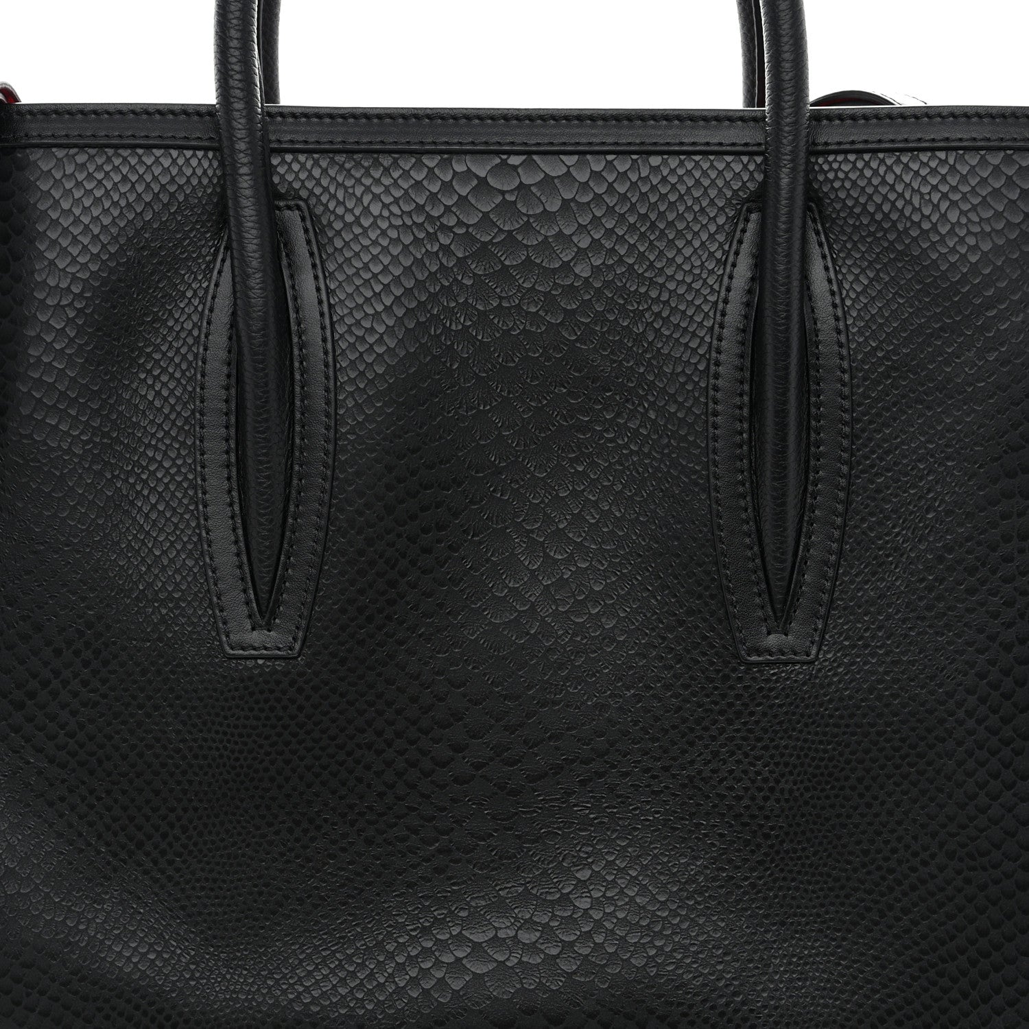 Christian Louboutin Snakeskin Medium Paloma Tote Black 8 of 11