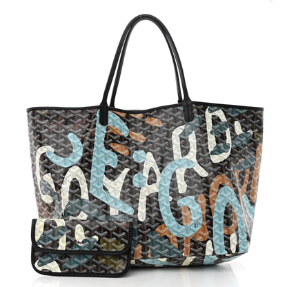 Goyard Goyardine Saint Louis Lettres Camouflage GM Black Blue 1 of 11