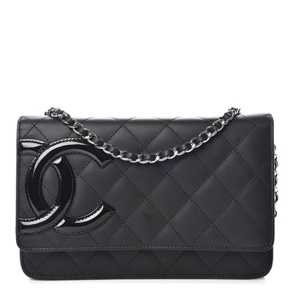 Chanel Calfskin Quilted Cambon Wallet On Chain WOC Black 1 of 13