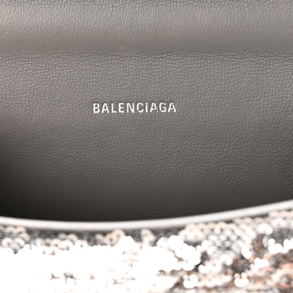 Balenciaga Sequin Hourglass Top Handle Bag XS Silver 6 of 11