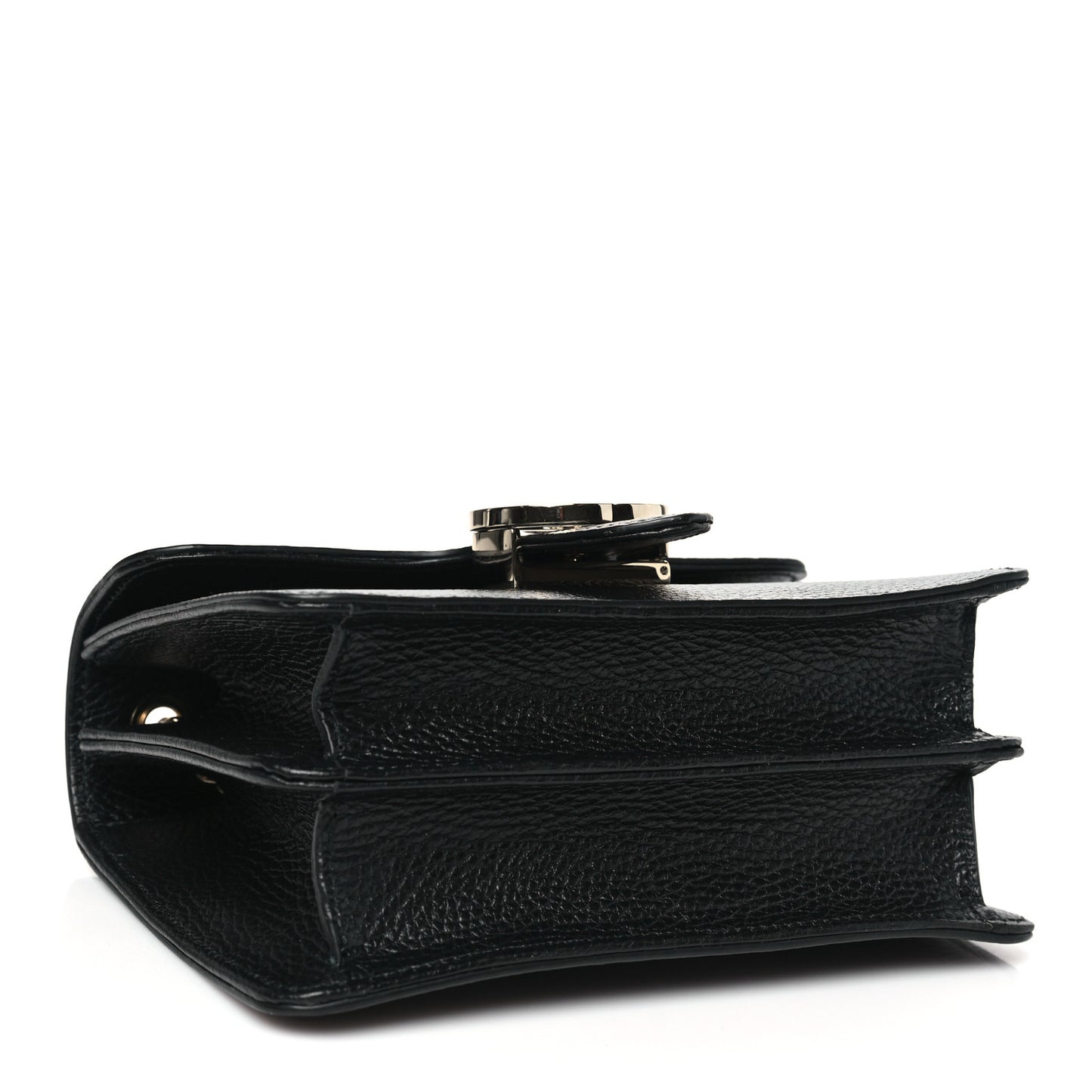 Dollar Calfskin Small Interlocking G Shoulder Bag Black
