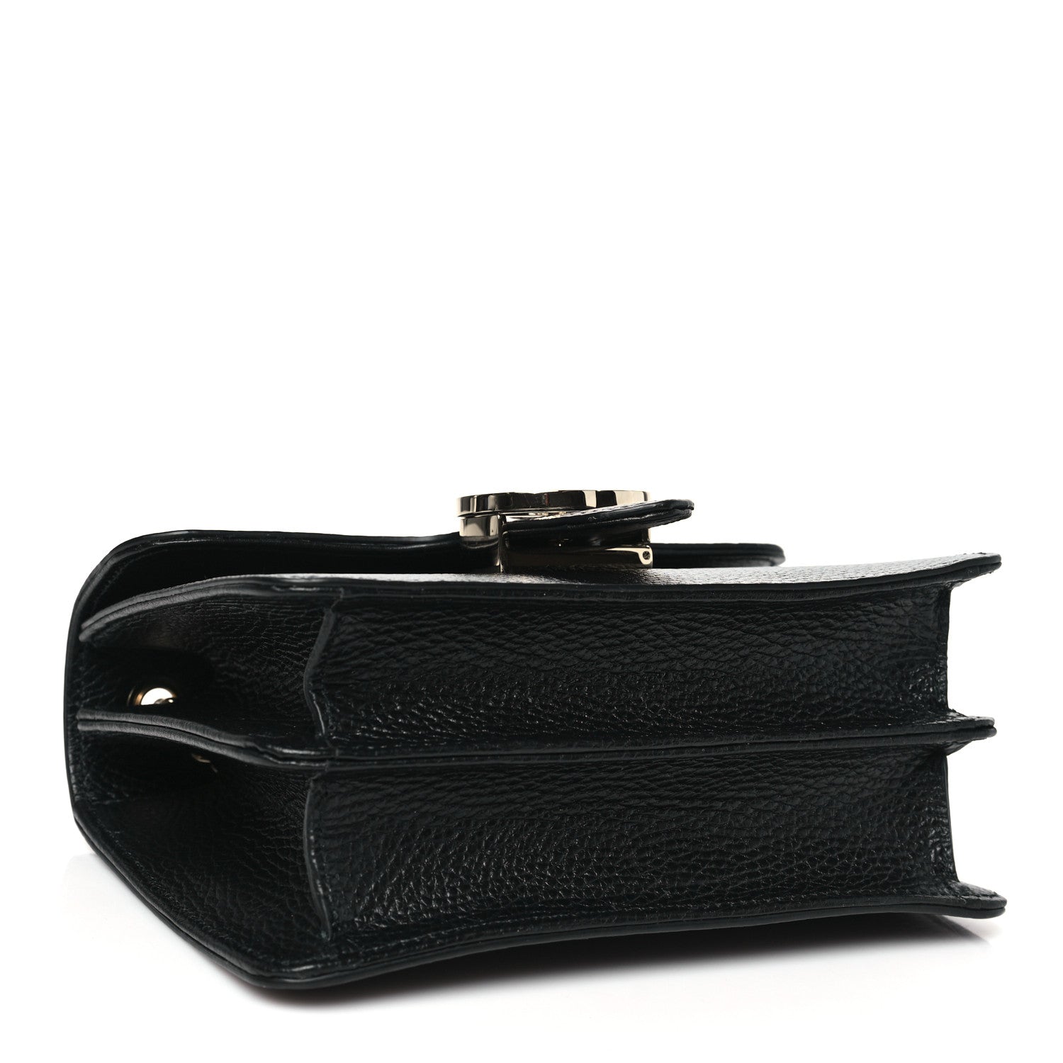 Gucci Dollar Calfskin Small Interlocking G Shoulder Bag Black 4 of 10