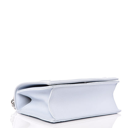 Christian Dior Grained Calfskin Small Diorama Flap Bag Sky Light 3 of 8