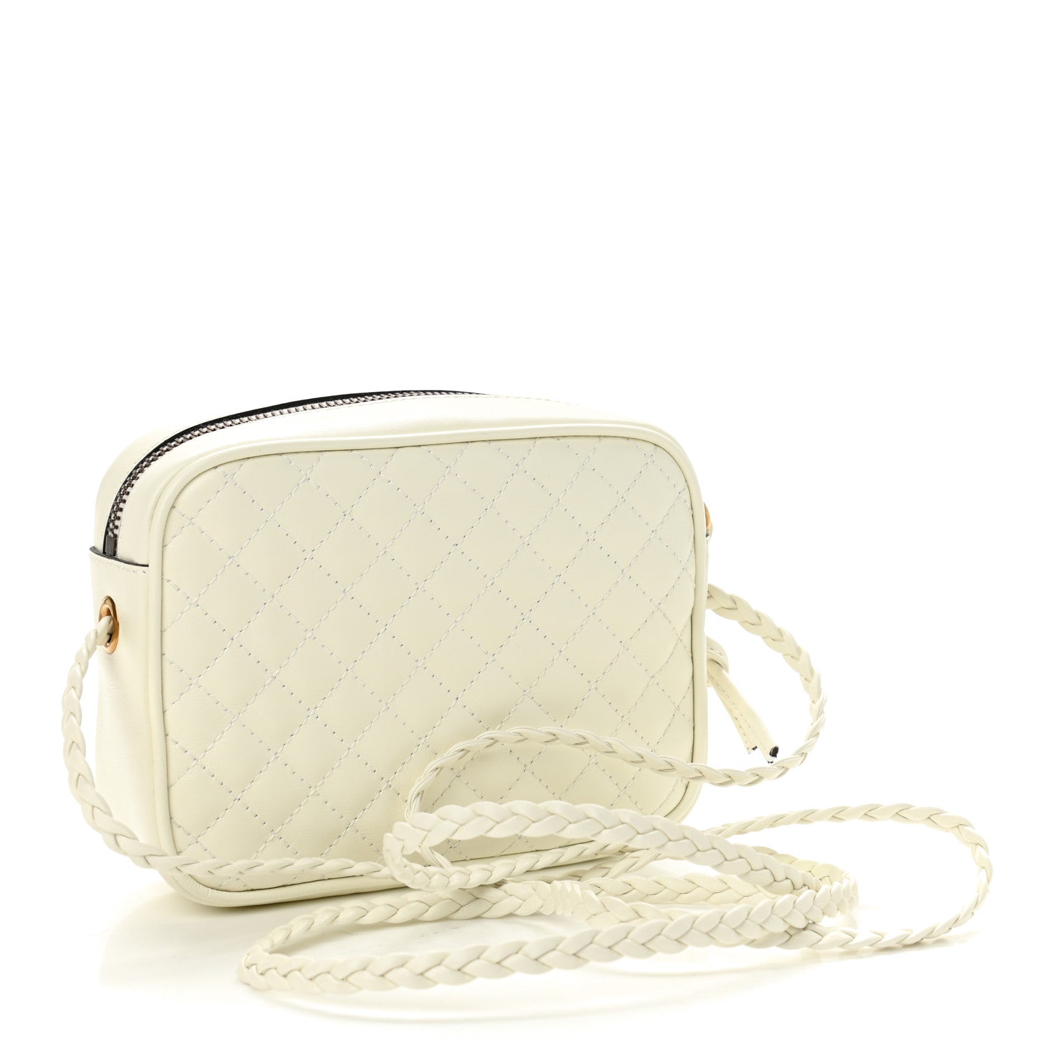 Gucci Calfskin Web Trapuntata Mini Shoulder Bag Off White 3 of 11
