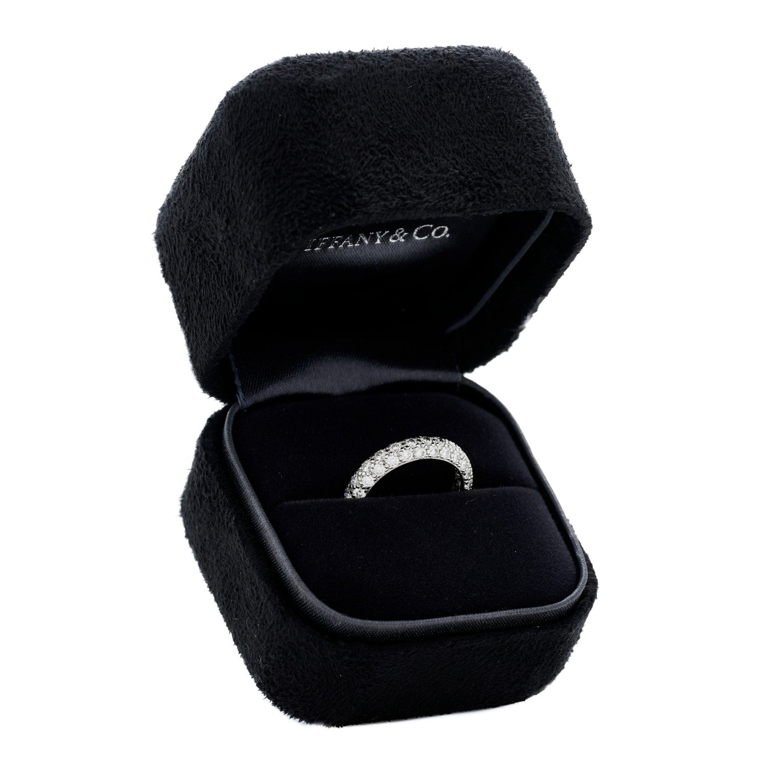 Tiffany Platinum Diamond Etoile Three-Row Band Ring 47 4 6 of 6