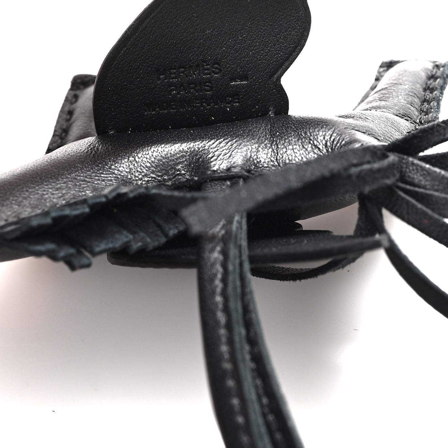 Milo Lambskin Lizard Touch Grigri Rodeo Pegase Horse Bag Charm PM So Black