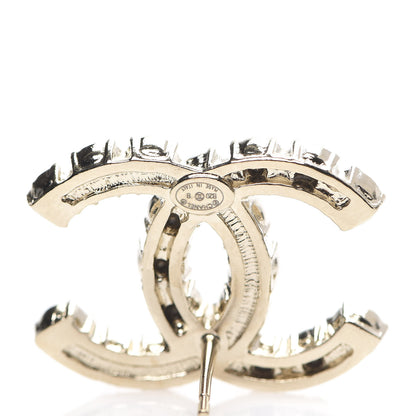 Chanel Crystal Pearl CC Dazzling Domino Earrings Gold 4 of 4