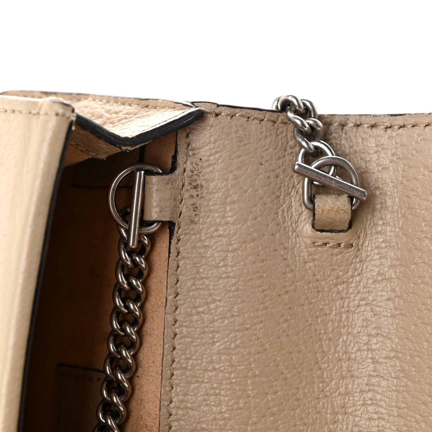 Gucci GG Supreme Monogram Textured Dollar Calfskin Super Mini Dionysus Shoulder Bag Beige Mystic White Oatmeal 11 of 12