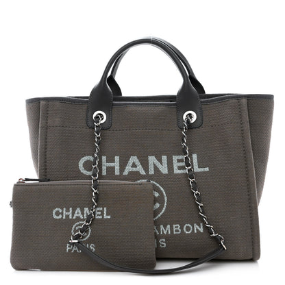 Chanel Mixed Fibers Small Deauville Tote Grey 1 of 12