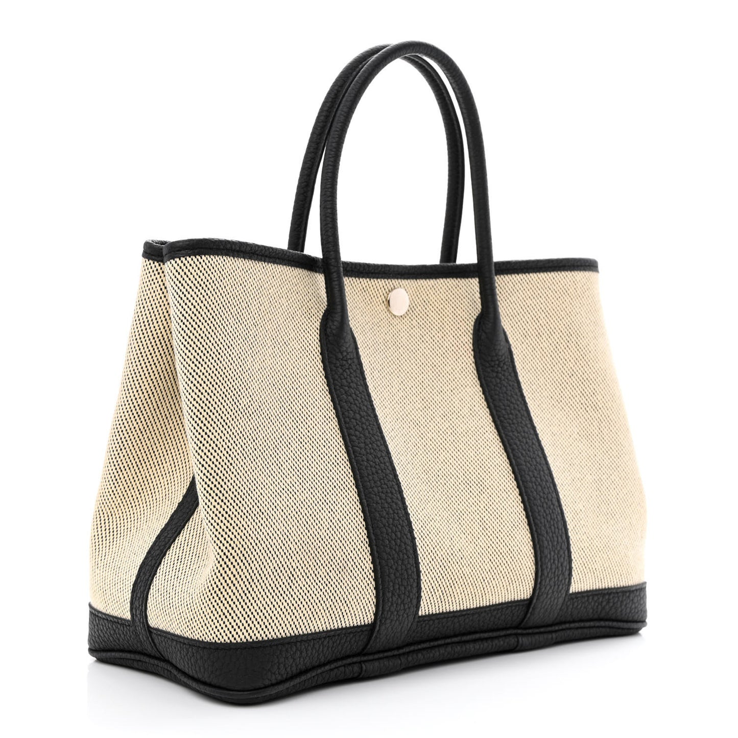 Twill H Negonda Garden Party 30 TPM Tote Ecru Black