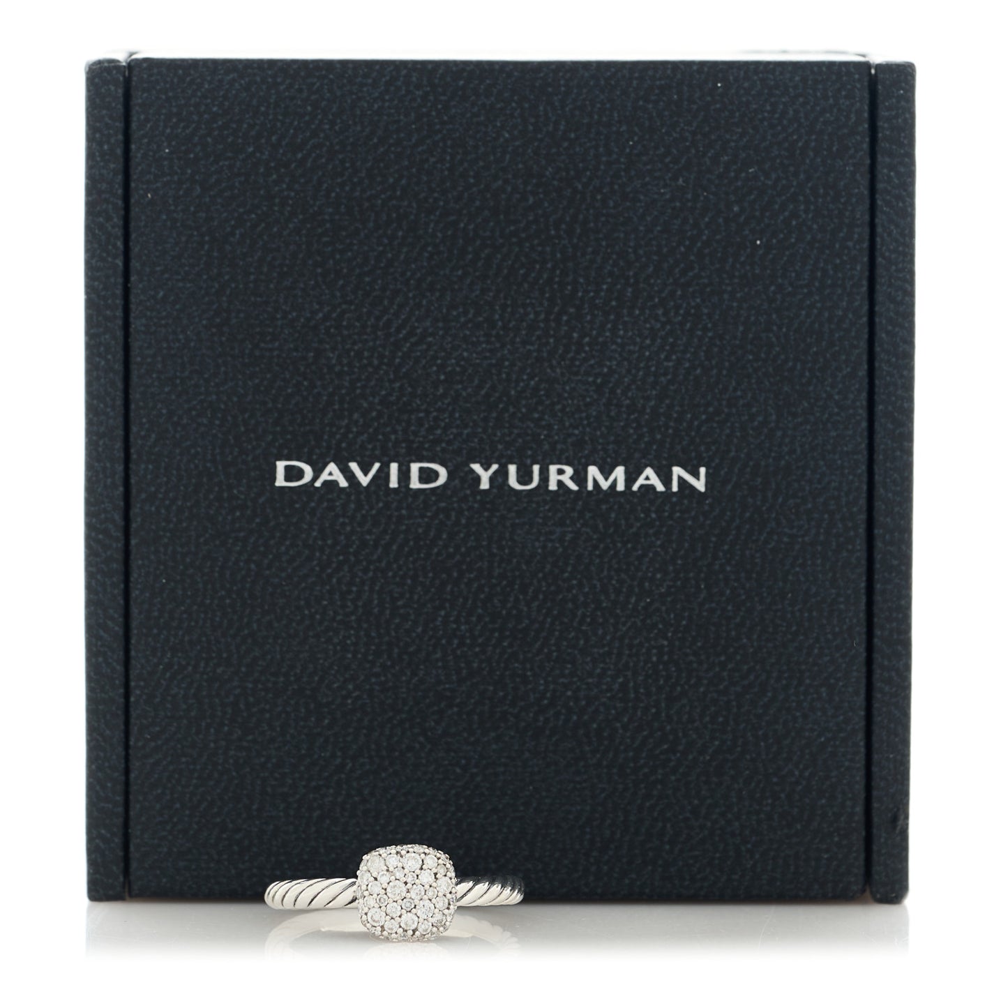Sterling Silver Diamond 8mm Petite Pave Ring 52 6