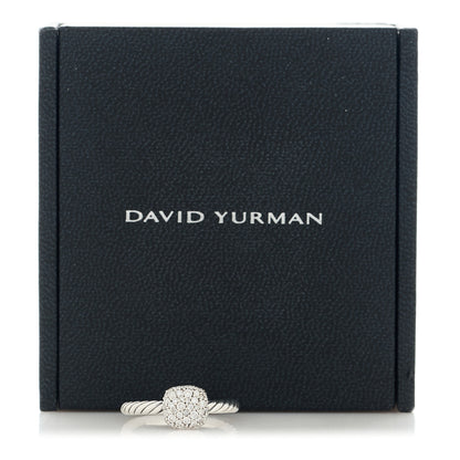 David Yurman Sterling Silver Diamond 8mm Petite Pave Ring 52 6 5 of 5