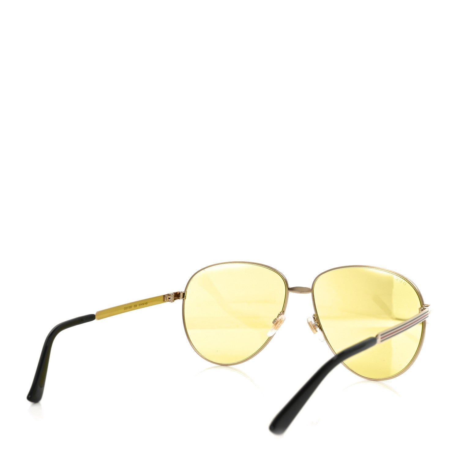 Gucci Aviator Sunglasses GG0138S Yellow 1911325 – FASHIONPHILE