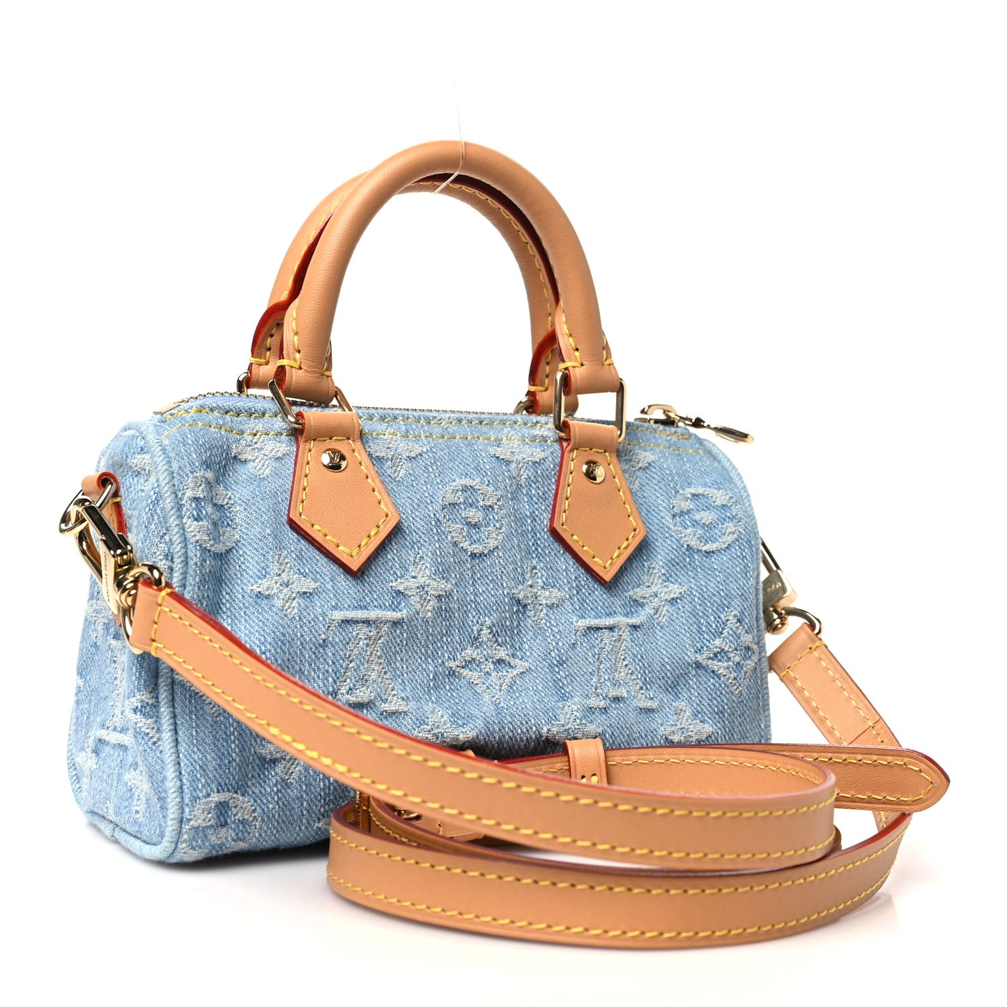 Monogram Denim Nano Speedy Sky Blue