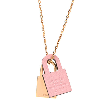 Hermes Swift Small O'Kelly Pendant Necklace Rose Sakura 4 of 4