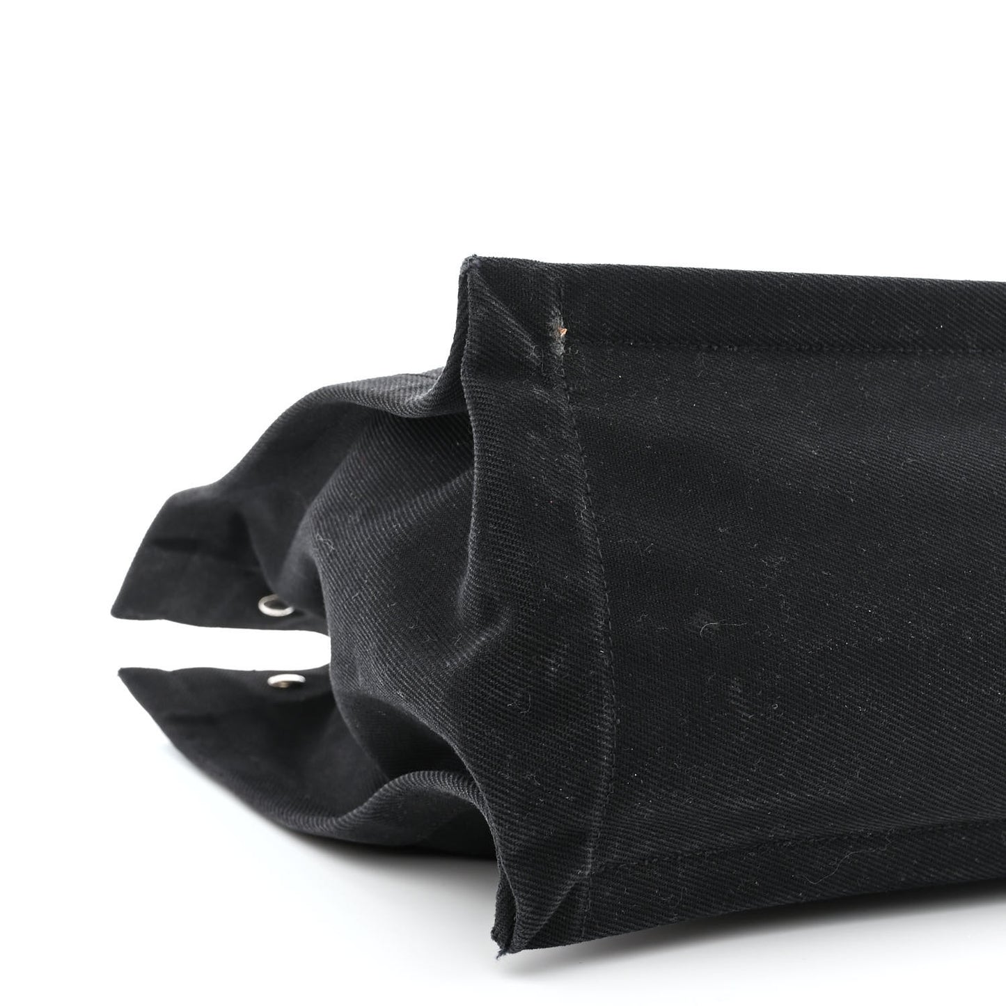 Linen Calfskin Rive Gauche Tote Black