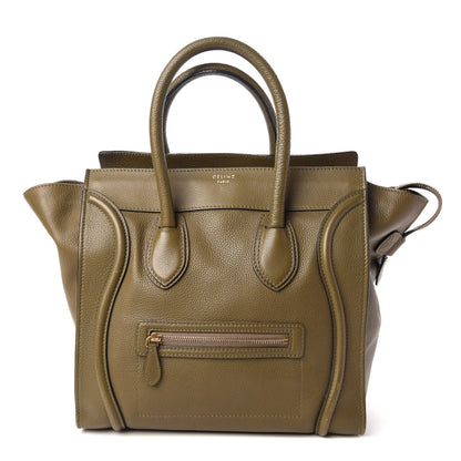 Celine Drummed Calfskin Mini Luggage Jungle 1 of 9