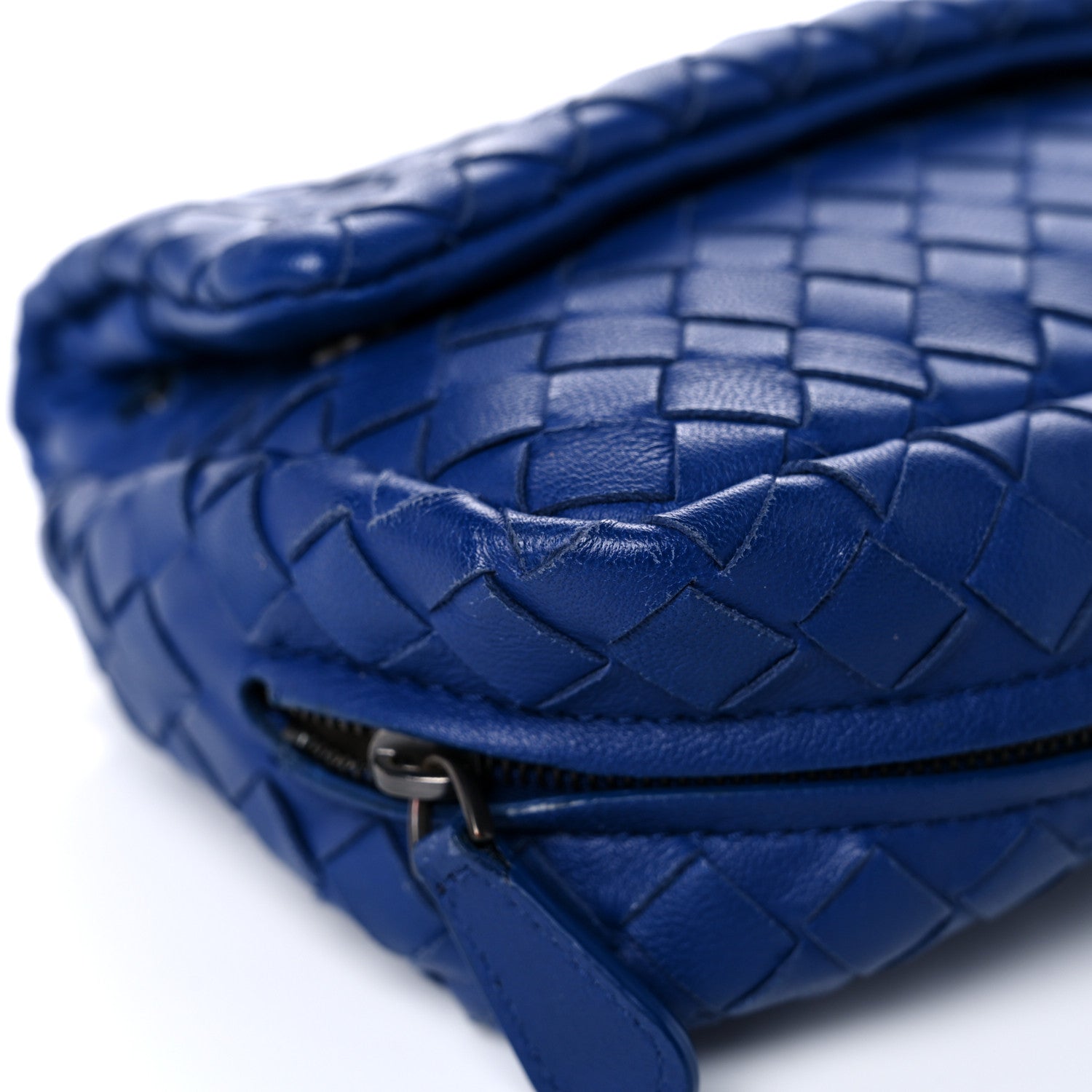 Bottega Veneta Nappa Intrecciato Small Chain Crossbody Cobalt 6 of 13