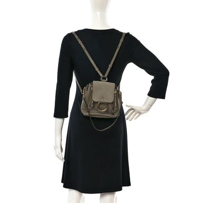 Chloe Suede Calfskin Mini Faye Backpack Motty Grey 2 of 10