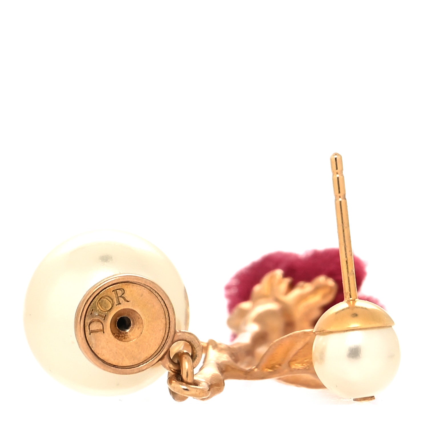 Christian Dior Pearl Flower Earring Gold 3 of 4