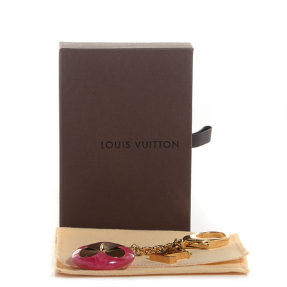Louis Vuitton Acetate Hollow Flower Bag Charm Fuchsia 5 of 5