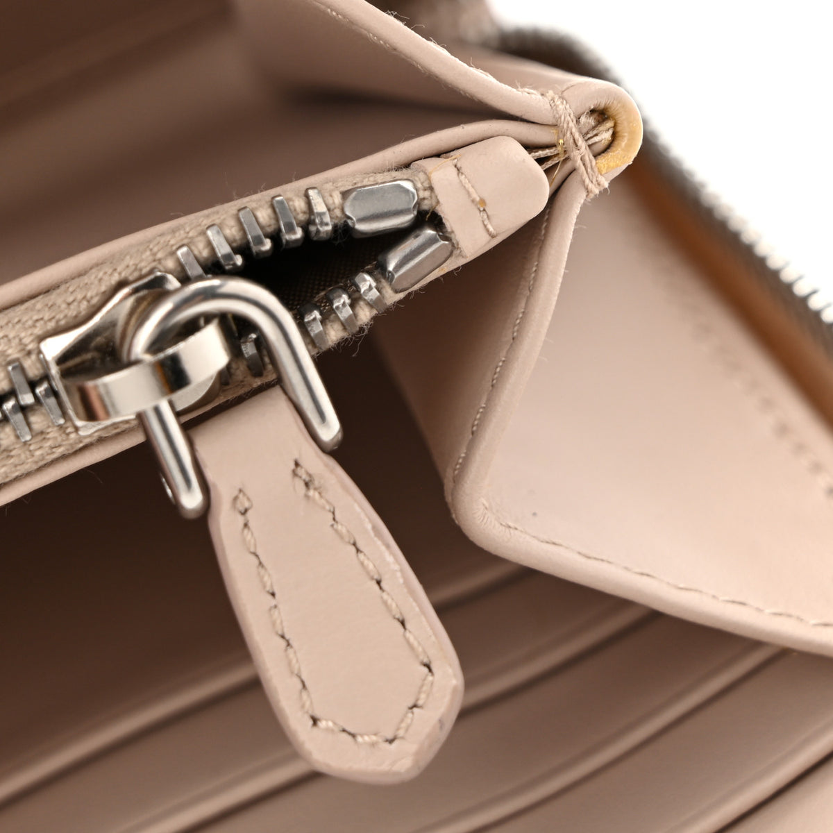 Prada Vitello Daino Triangle Zip Around Wallet Ninfea 11 of 13