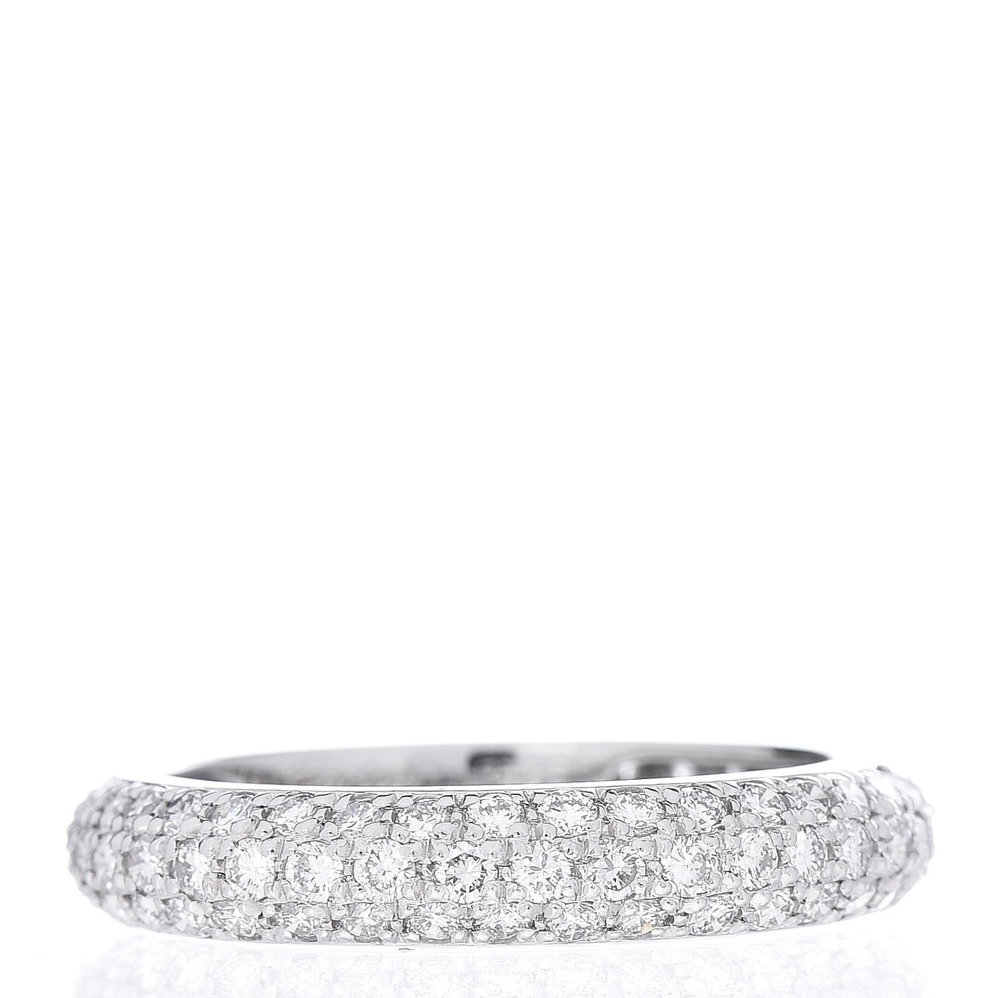 Platinum Pave Diamond Eternity Band Ring 51 5.75