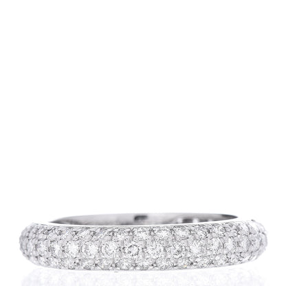 Cartier Platinum Pave Diamond Eternity Band Ring 51 5.75 3 of 4