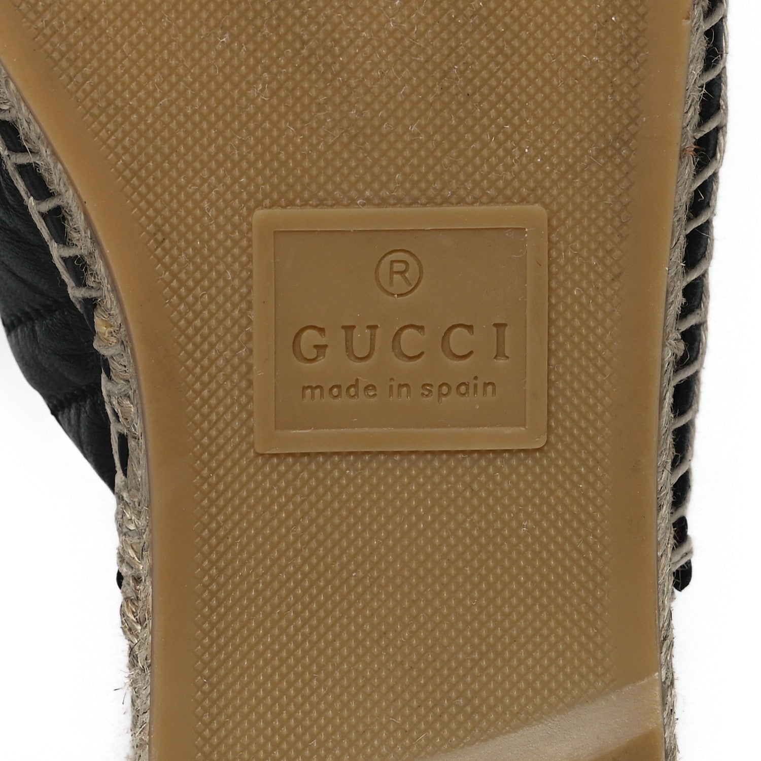 Gucci Nappa Matelasse GG Marmont Espadrille Slippers 38 Black 7 of 10