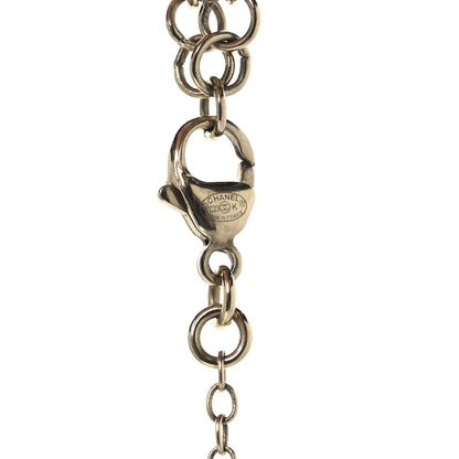 Chanel Crystal Pearl CC Flower Charms Long Necklace Light Gold 4 of 4