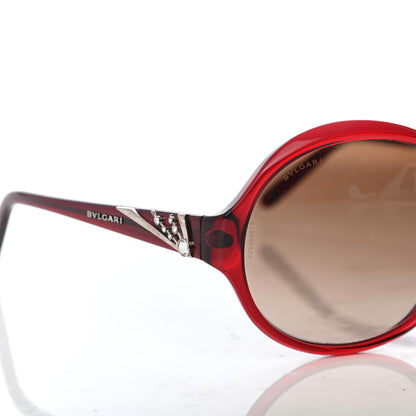 Bulgari Round Crystal Sunglasses 8033-B Red 7 of 8