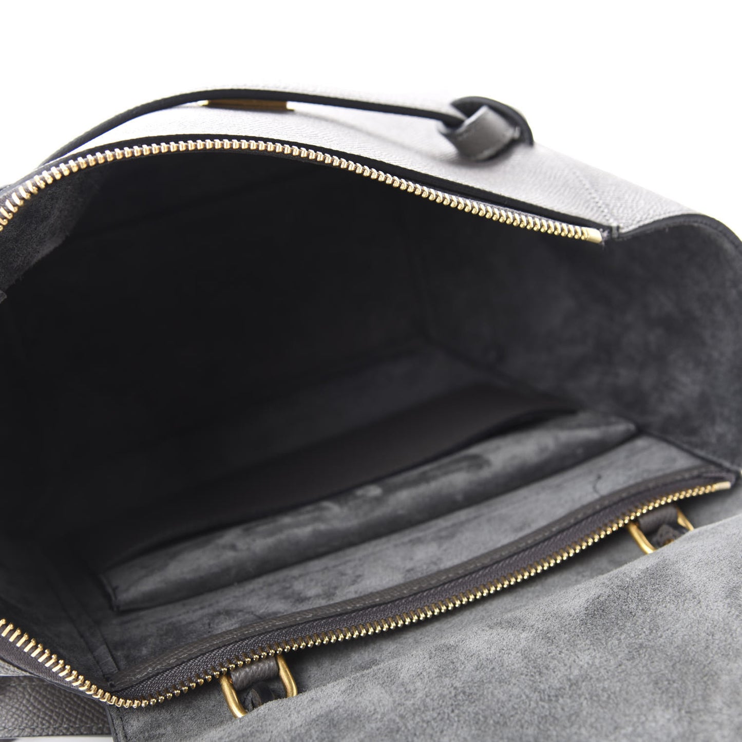 Grained Calfskin Micro Belt Bag Grey