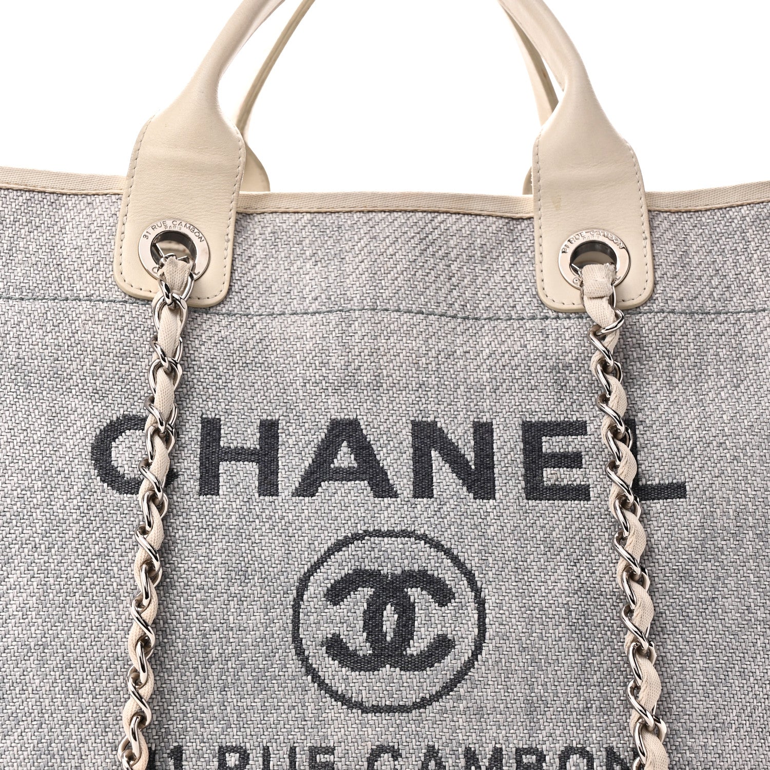 Chanel Woven Straw Raffia Medium Deauville Tote Light Blue 8 of 12