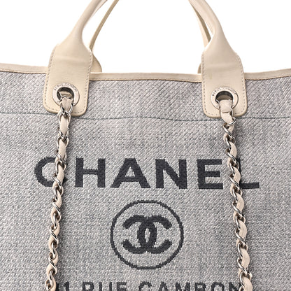 Chanel Woven Straw Raffia Medium Deauville Tote Light Blue 8 of 12