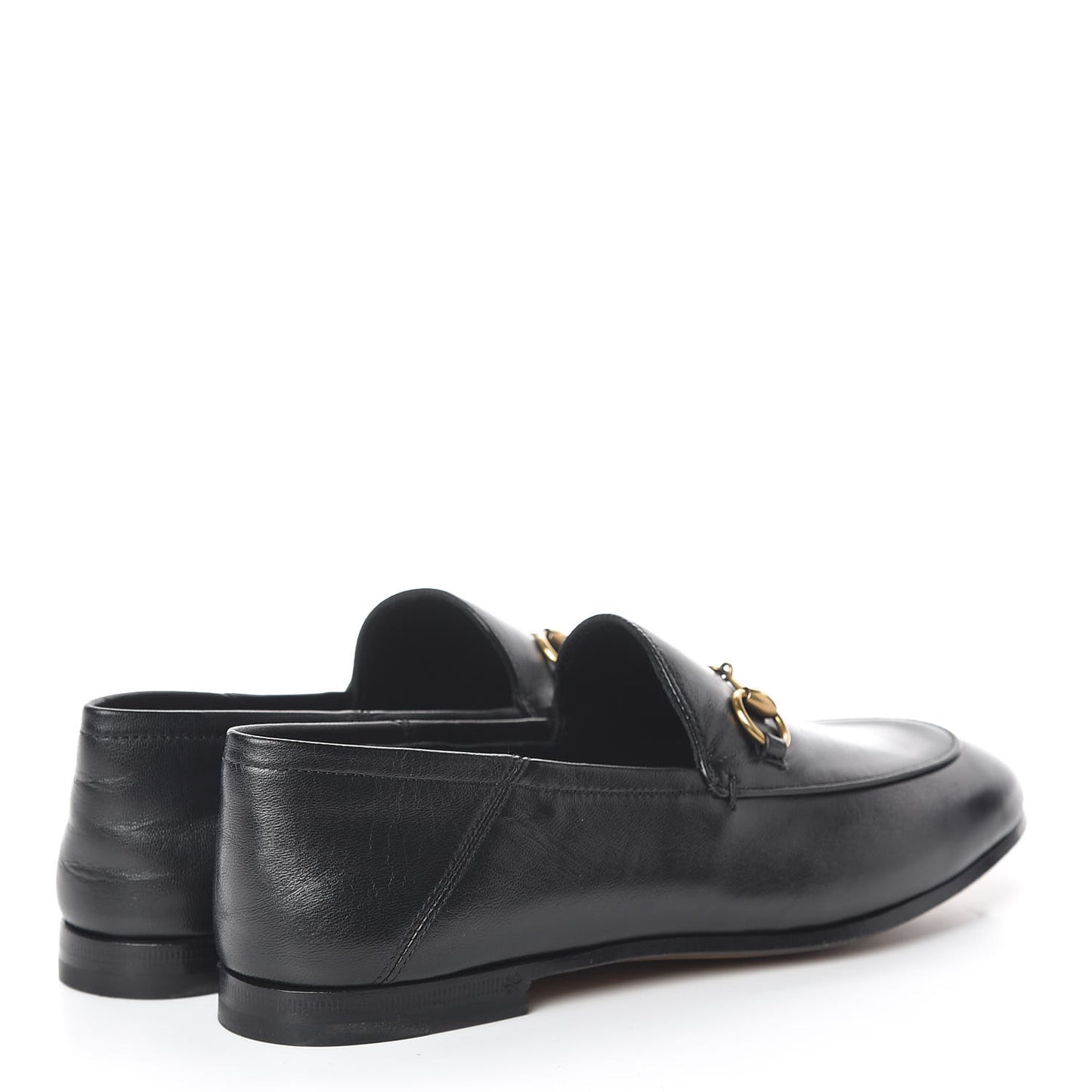 Lambskin Womens Brixton Horsebit Loafers 36.5 Black