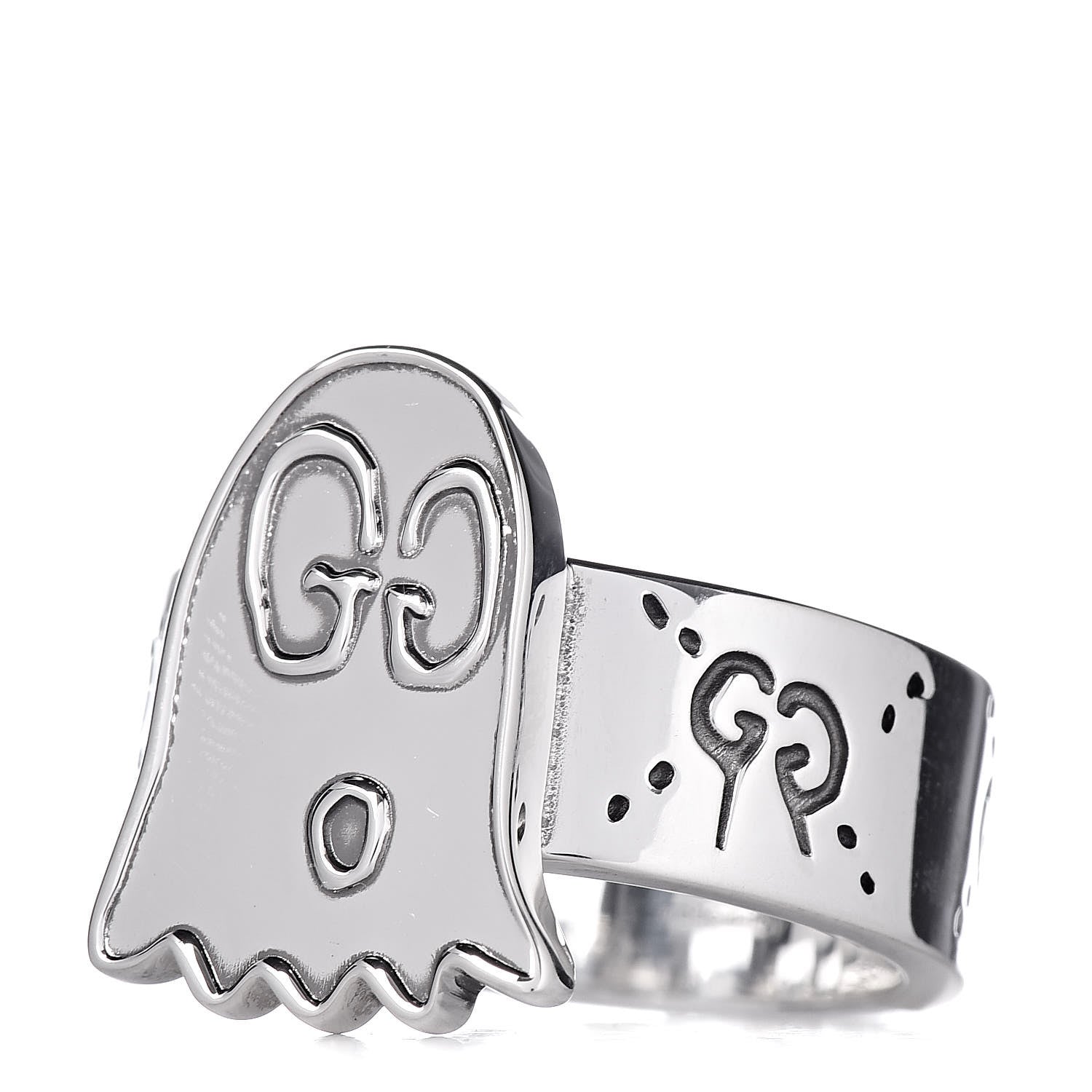 Gucci Sterling Silver GucciGhost Ring 62 10 3 of 8