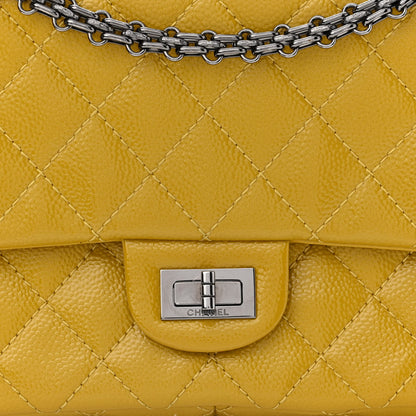 Chanel Patent Caviar Quilted 2.55 Reissue 226 Flap Yellow 8 of 14