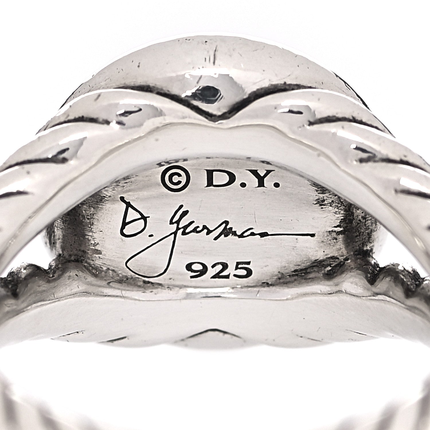 David Yurman Sterling Silver Diamond Pearl 8mm Petite Cerise Ring 49 5 5 of 5