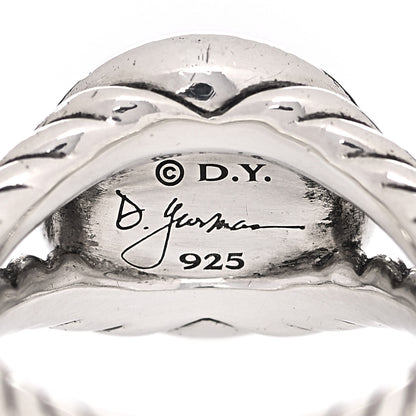 David Yurman Sterling Silver Diamond Pearl 8mm Petite Cerise Ring 49 5 5 of 5