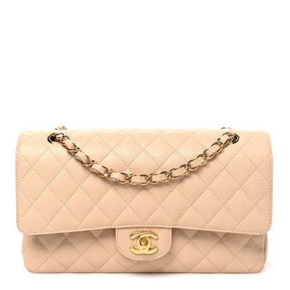 Chanel Caviar Quilted Medium Double Flap Beige Beige Clair 1 of 11