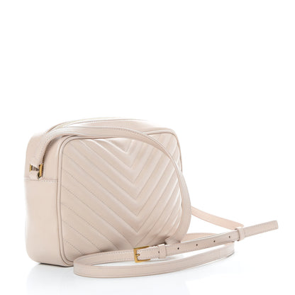 Saint Laurent Calfskin Matelasse Monogram Lou Camera Bag Washed Light Pink 3 of 12
