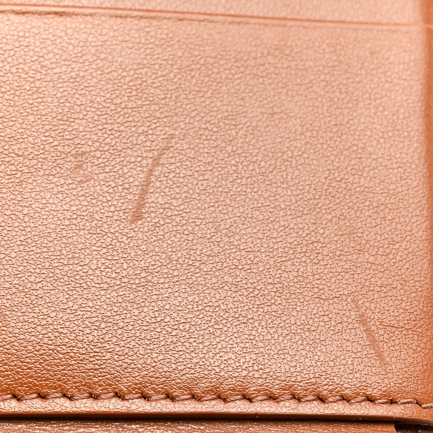 Canvas Triomphe Lambskin Folded Compact Wallet Tan