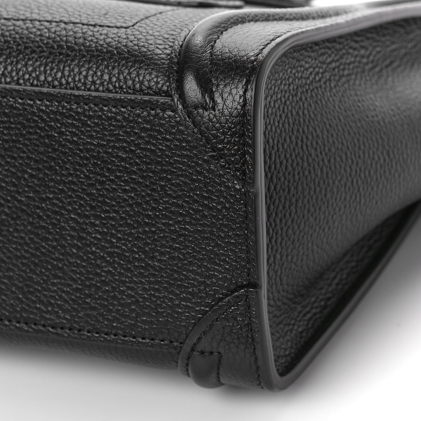 Drummed Calfskin Nano Luggage Black