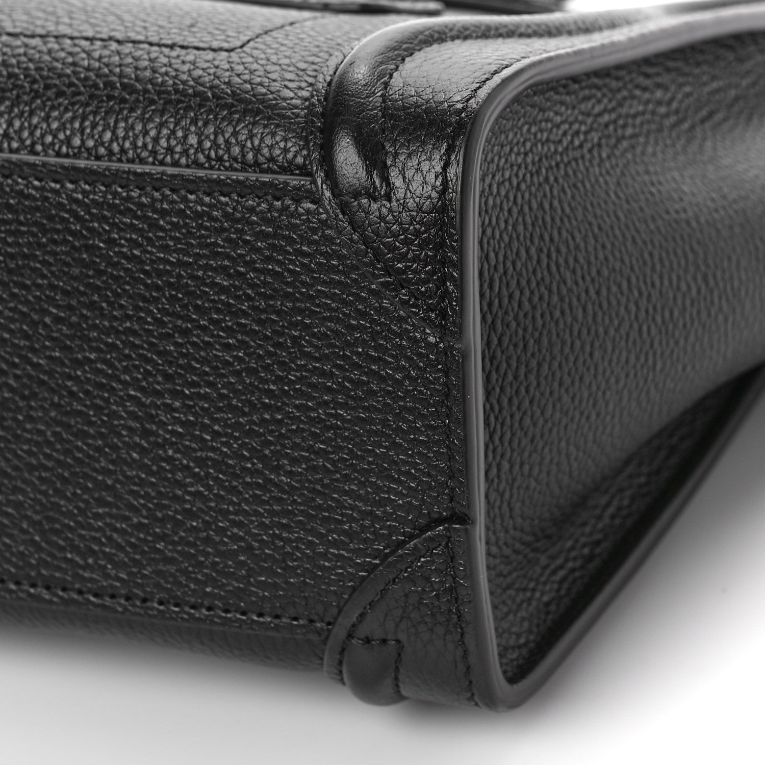 Celine Drummed Calfskin Nano Luggage Black 8 of 8