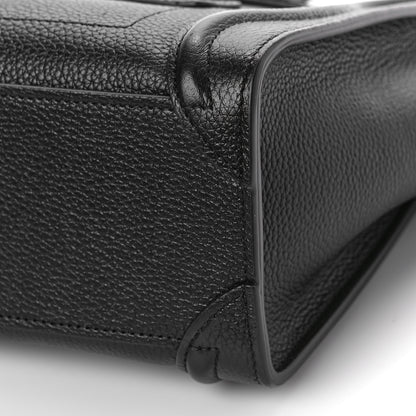 Celine Drummed Calfskin Nano Luggage Black 8 of 8
